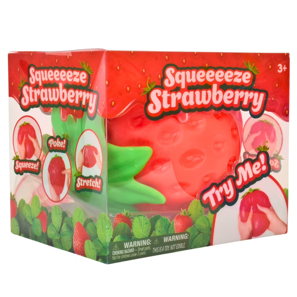 🔥Toymendous Giant Strawberry Squishy Sensory Toy XL BNWT🔥